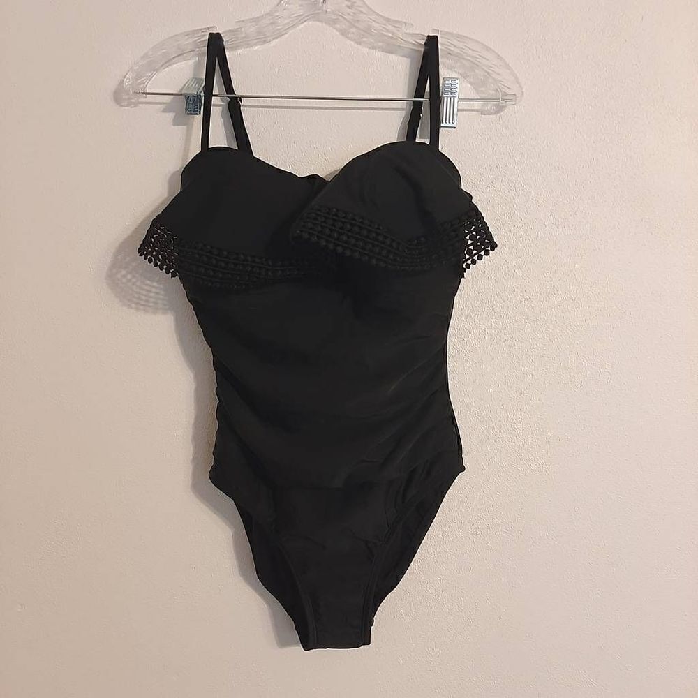 Kona Sol black one piece swimsuit medium